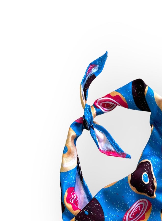 W Brings Birthday Gorgeous Donut Dog Bandana | This Stunning Gorgeous Design Dog Bandana Scarf is Perfect Styling Accessory for Dogs Large, Medium & Small. One Size Fits All. - Image 4